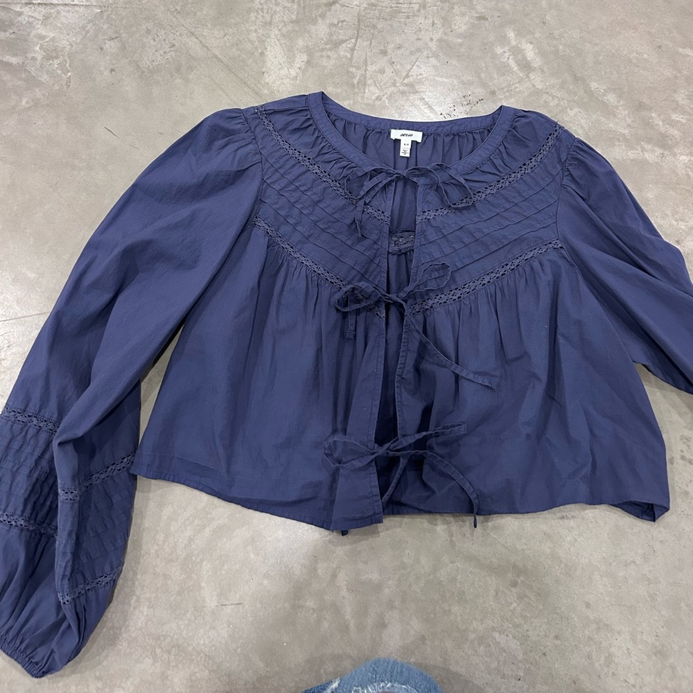 Aerie Navy Blue Blouse